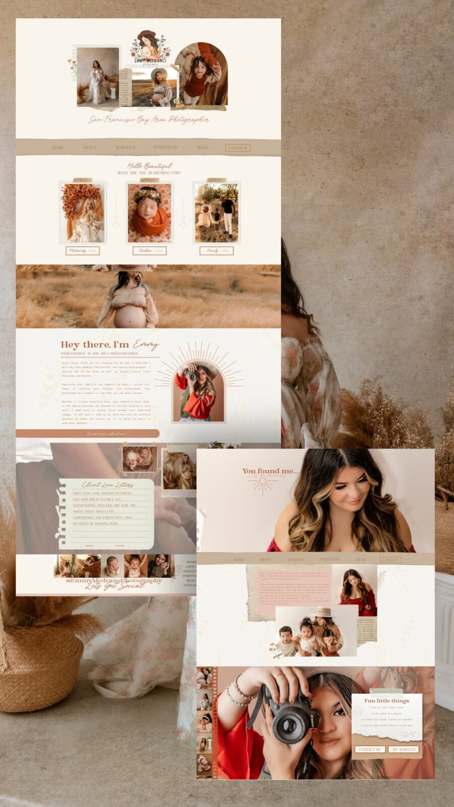 Emmy Medrano Photography Showit Website